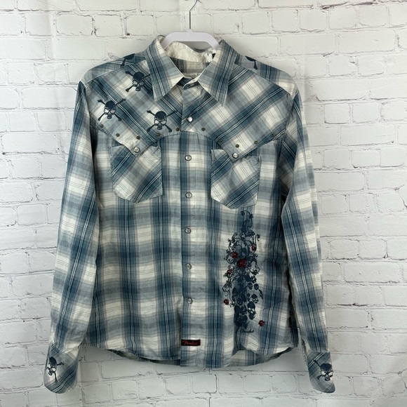 Fender Other - Fender Custom Shop Rock & Roll Religion Men's Plaid Pearl Snap Shirt Large